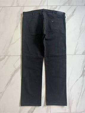 Black Men's Jeans - Armani Jeans Baggy Straight Fit
